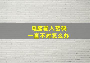 电脑输入密码一直不对怎么办