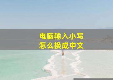 电脑输入小写怎么换成中文