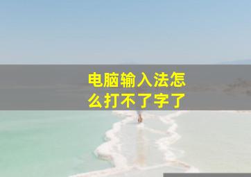 电脑输入法怎么打不了字了