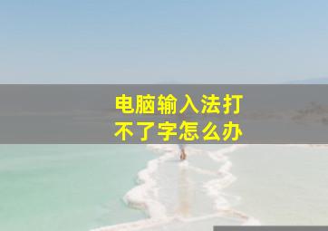 电脑输入法打不了字怎么办