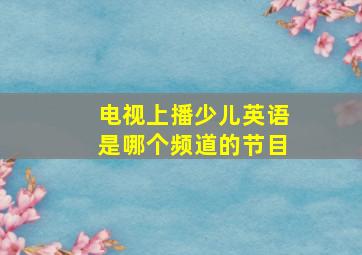 电视上播少儿英语是哪个频道的节目