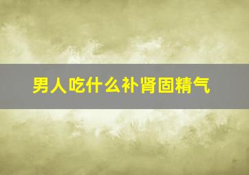 男人吃什么补肾固精气