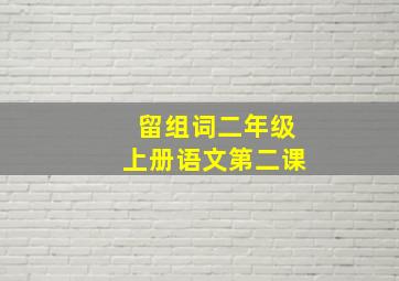 留组词二年级上册语文第二课