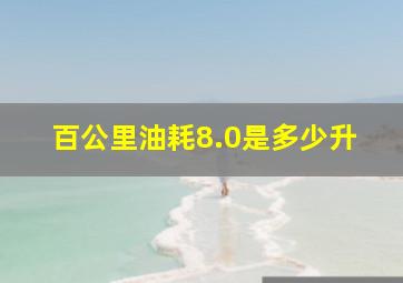 百公里油耗8.0是多少升