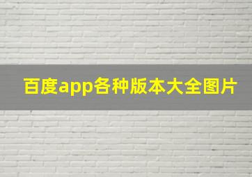 百度app各种版本大全图片