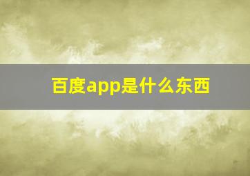 百度app是什么东西