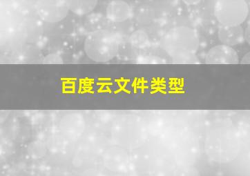 百度云文件类型