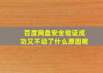 百度网盘安全验证成功又不动了什么原因呢