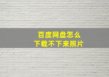 百度网盘怎么下载不下来照片