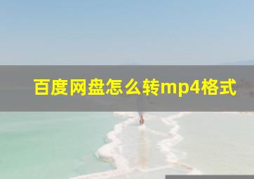 百度网盘怎么转mp4格式