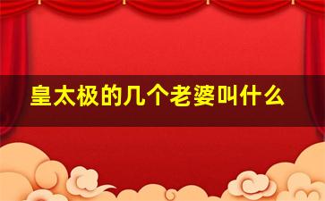 皇太极的几个老婆叫什么