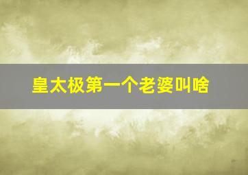 皇太极第一个老婆叫啥