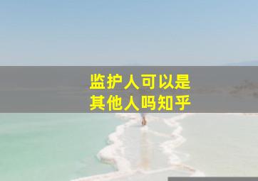 监护人可以是其他人吗知乎