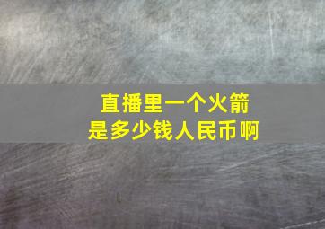 直播里一个火箭是多少钱人民币啊