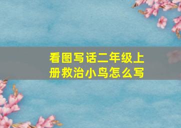 看图写话二年级上册救治小鸟怎么写