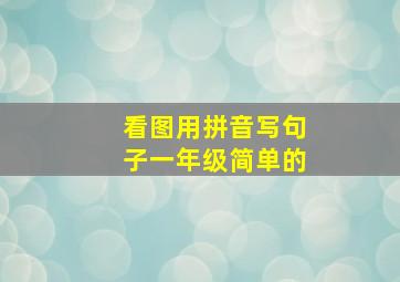 看图用拼音写句子一年级简单的