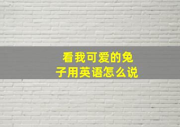 看我可爱的兔子用英语怎么说