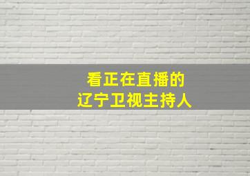 看正在直播的辽宁卫视主持人