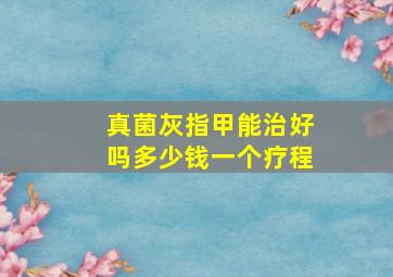 真菌灰指甲能治好吗多少钱一个疗程