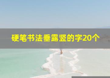 硬笔书法垂露竖的字20个