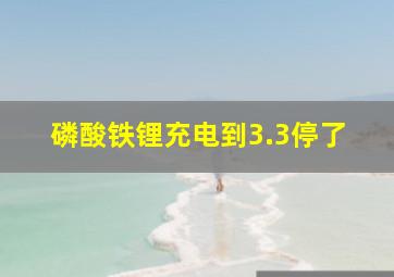 磷酸铁锂充电到3.3停了