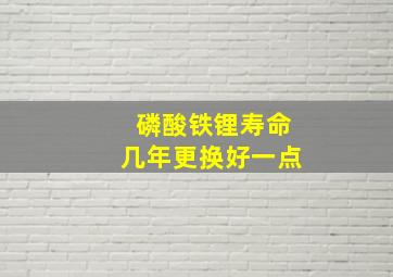 磷酸铁锂寿命几年更换好一点