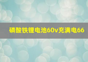 磷酸铁锂电池60v充满电66