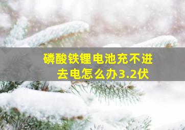 磷酸铁锂电池充不进去电怎么办3.2伏