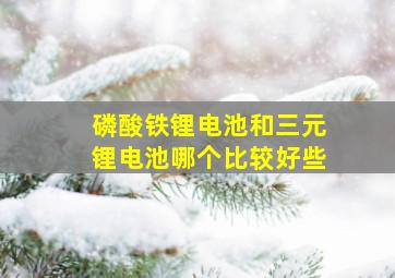 磷酸铁锂电池和三元锂电池哪个比较好些