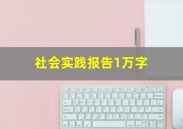 社会实践报告1万字