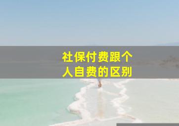 社保付费跟个人自费的区别