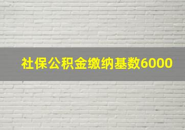 社保公积金缴纳基数6000