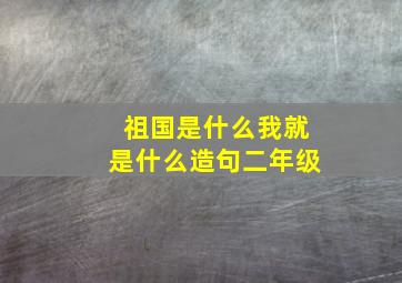 祖国是什么我就是什么造句二年级