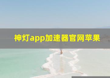 神灯app加速器官网苹果