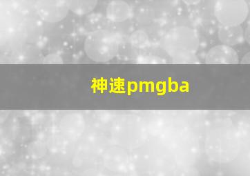 神速pmgba