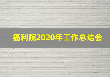 福利院2020年工作总结会