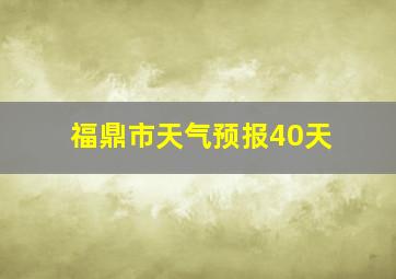 福鼎市天气预报40天