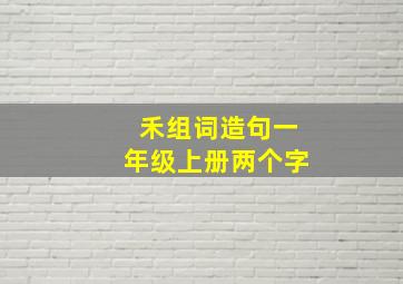 禾组词造句一年级上册两个字