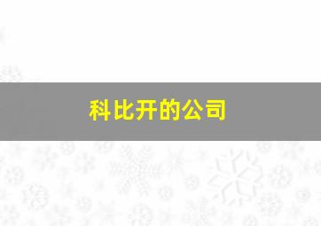 科比开的公司