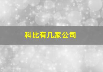 科比有几家公司