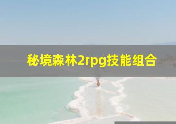 秘境森林2rpg技能组合