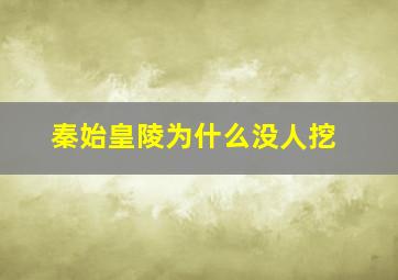 秦始皇陵为什么没人挖