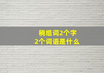 稍组词2个字2个词语是什么