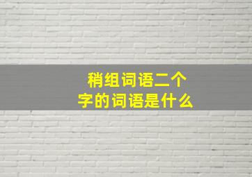 稍组词语二个字的词语是什么