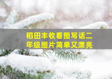 稻田丰收看图写话二年级图片简单又漂亮