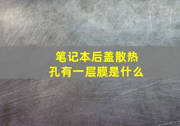 笔记本后盖散热孔有一层膜是什么