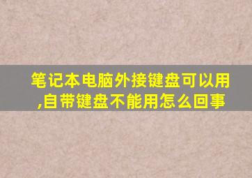 笔记本电脑外接键盘可以用,自带键盘不能用怎么回事