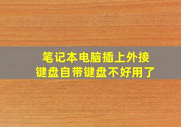 笔记本电脑插上外接键盘自带键盘不好用了