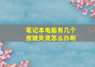 笔记本电脑有几个按键失灵怎么办啊