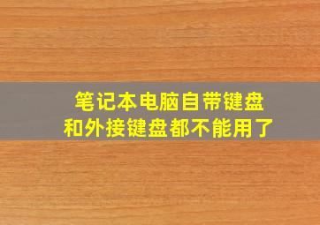 笔记本电脑自带键盘和外接键盘都不能用了